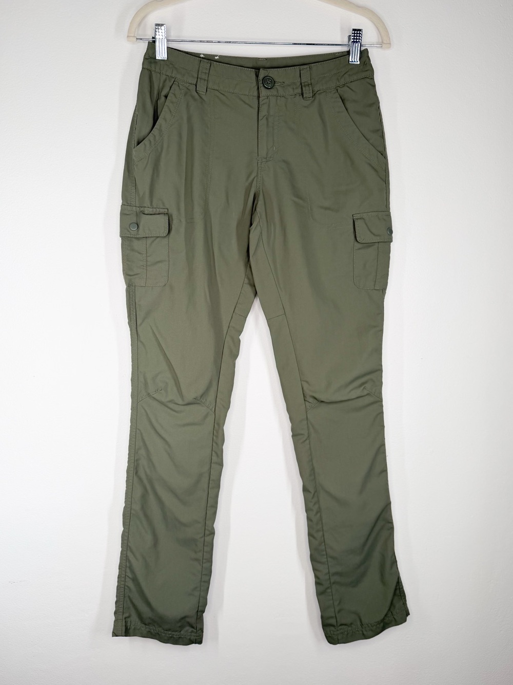 Columbia Omni-Wick Cargo Green Nylon Hiking Pants Outdoors Women’s Size 4